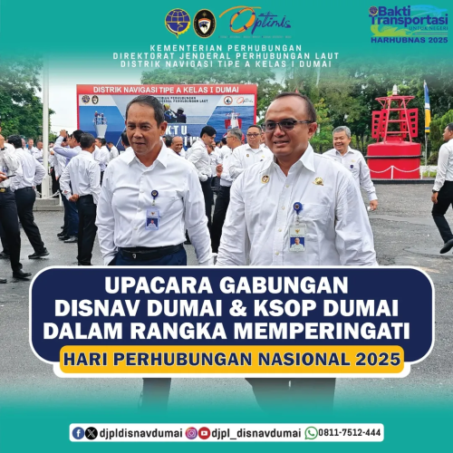 Kegiatan Upacara gabungan dalam rangka Hari Perhubungan Nasional tahun 2025