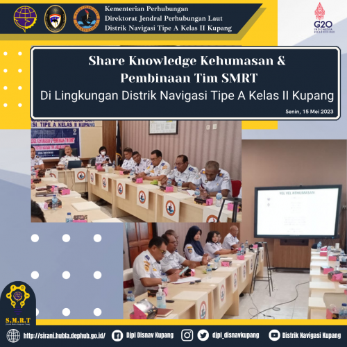 Share Knowledge TIM SMRT di Lingkungan Distrik Navigasi Tipe A Kelas II Kupang