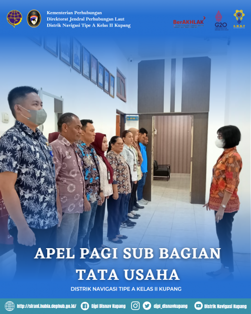 Sub Bagian Tata Usaha melakukan apel pagi bersama