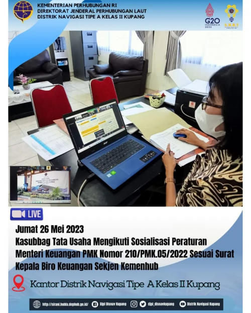 Sosialisasi Peraturan Menteri Keuangan PMK Nomor 210/PMK.05/2022 Sesuai Surat Kepala Biro Keuangan Sekjen Kemenhub.
