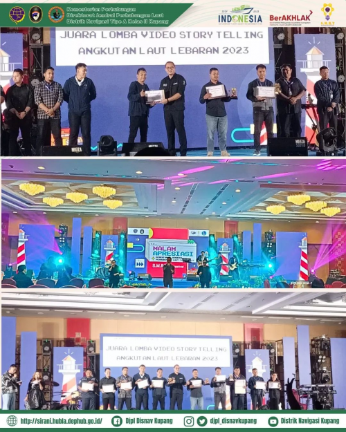 Gala dinner dan pemberian penghargaan bagi konten kreator tim out of the box sekagus penutupan kegiatan oleh Direktorat Jendral Perhubungan Laut.