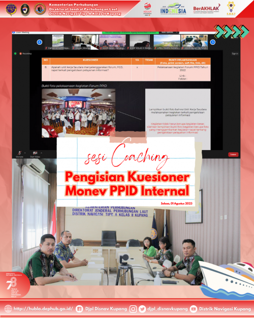 Sesi Couching Pengisian Kuesioner Monev PPID Internal