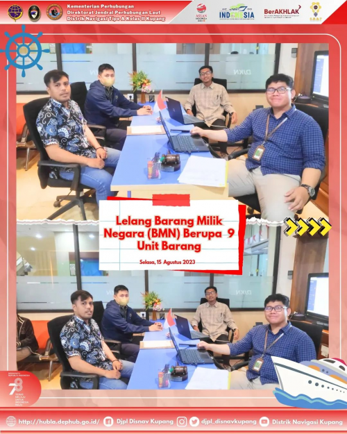 Distrik Navigasi Tipe A Kelas II Kupang melakukan lelang 9 unit barang yang bertempat di KPKNL Kupang