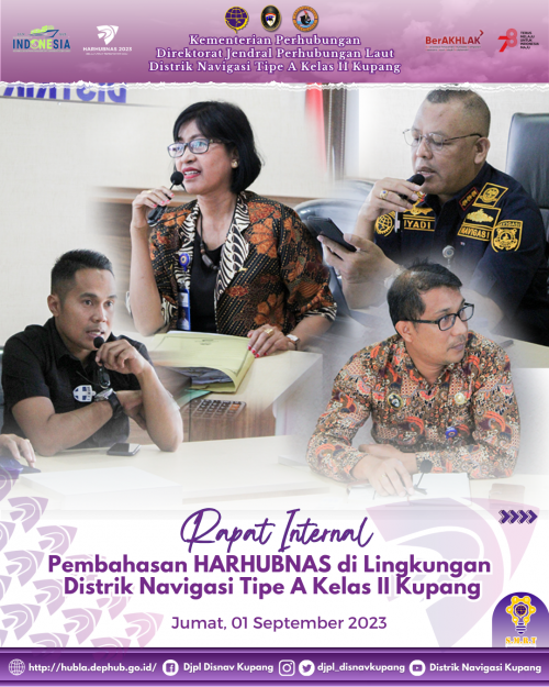 Rapat Persiapan Memperingati HARHUBNAS Tahun 2023 Di Lingkungan distrik Navigasi Tipe A Kelas II Kupang