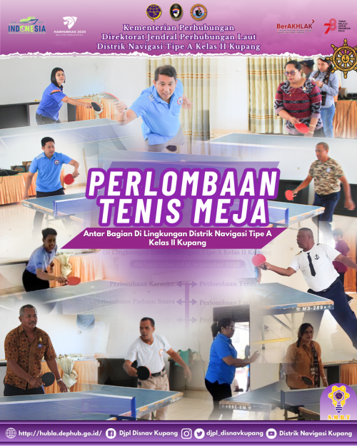 Pelaksanaan Perlombaan Memperingati HARHUBNAS hari kedua (Lomba Tenis Meja)