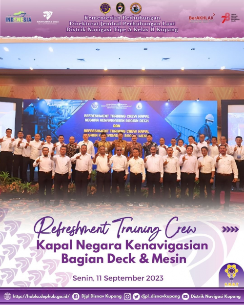 Kegiatan Refreshment Training Crew Kapal Negara Kenavigasian Bagian Deck dan Mesin