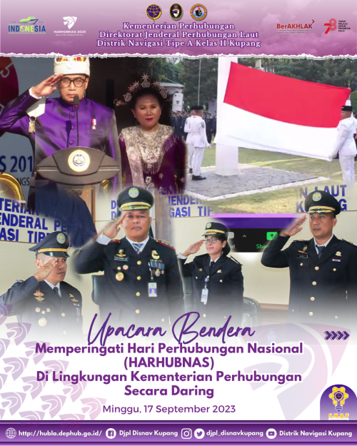 Upacara Peringatan Hari Perhubungan Nasional Tahun 2023 di Lingkungan Kementerian Perhubungan secara Daring