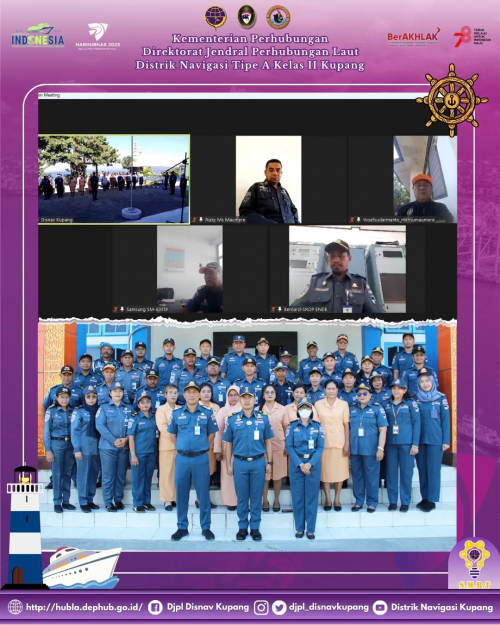 Upacara Peringatan Hari Menara Suar Ke-9 dan Hari Maritim Nasional Tahun 2023 Di Lingkungan Direktorat Jenderal Perhubungan Laut Distrik Navigasi Tipe A Kelas II Kupang.
