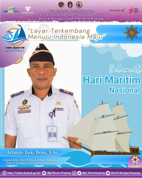 Ucapan Selamat Hari Maritim Nasional 23 September 2023 oleh Kadisnav & Pejabat Struktural
