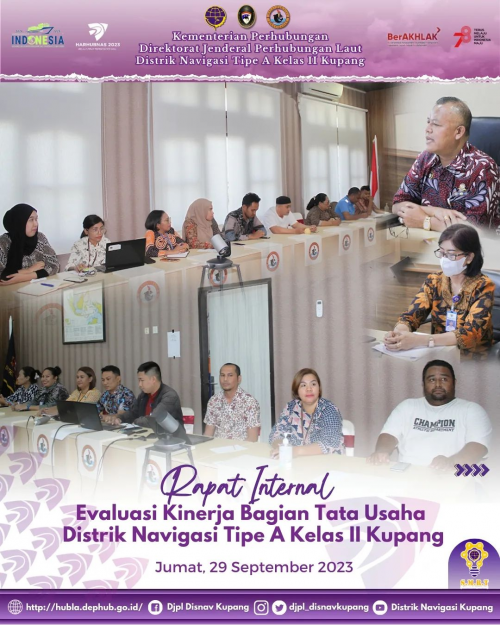 Rapat Internal Bagian Tata Usaha Distrik Navigasi Tipe A Kelas II Kupang