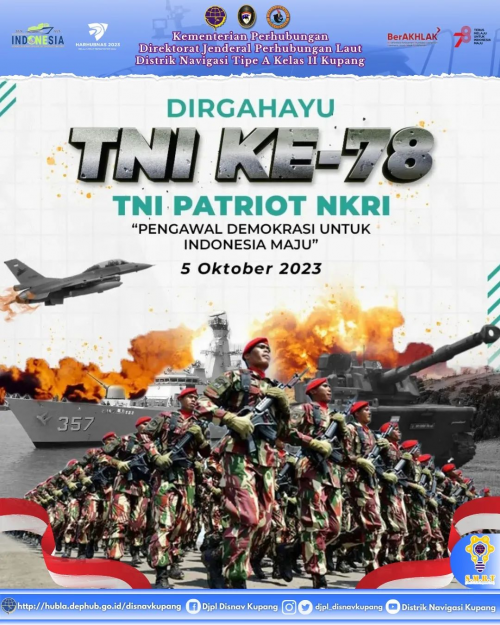 Ucapan selamat Hari Tentara Nasional Indonesia (TNI) ke 76