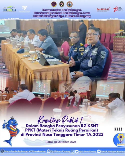 Konsultasi Publik 1 dalam Rangka Penyusunan RZ KSNT PPKT (Materi Teknis Ruang Perairan) di Provinsi Nusa Tenggara Timur Tahun Anggaran 2023