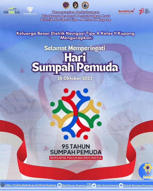 Ucapan Selamat Memperingati Hari Sumpah Pemuda yang ke-95 Tahun 2023 "Bersama Majukan Indonesia"