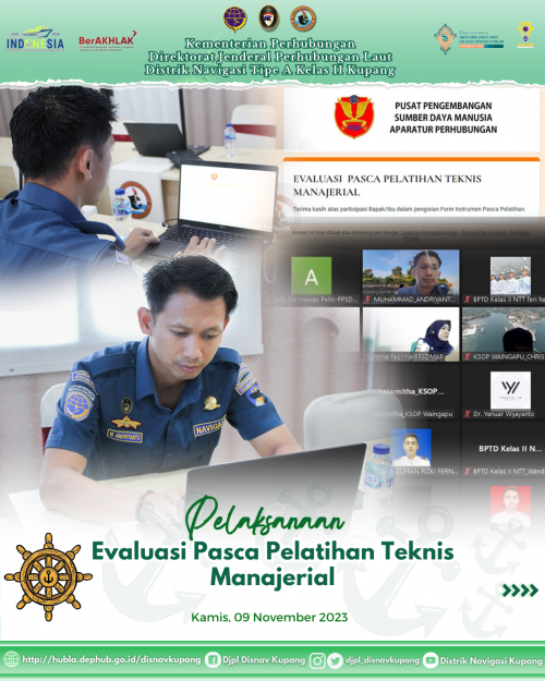 Pelaksaan Evaluasi Pasca Pelatihan Teknis Manjerial