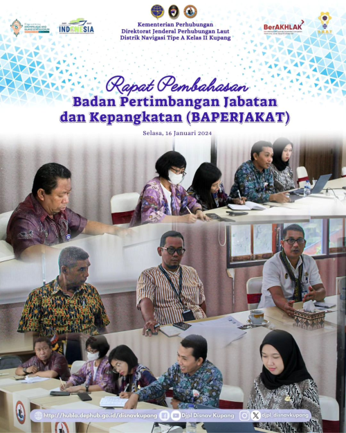 rapat pembahasan Badan Pertimbangan Jabatan dan Kepangkatan (BAPERJAKAT)