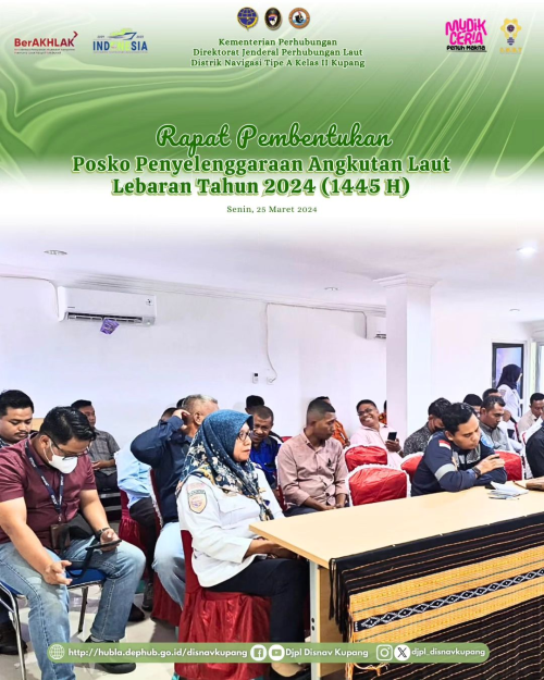 Rapat Pembentukan Posko Penyelenggaraan Angkutan Laut Lebaran Tahun 2024 (1445 H)