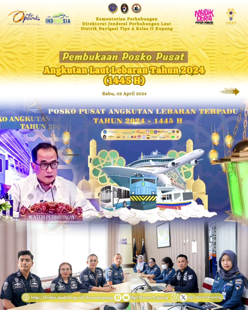 Rapat Pembukaan Posko Pusat Angkutan Laut Lebaran Tahun 2024 (1445 H).