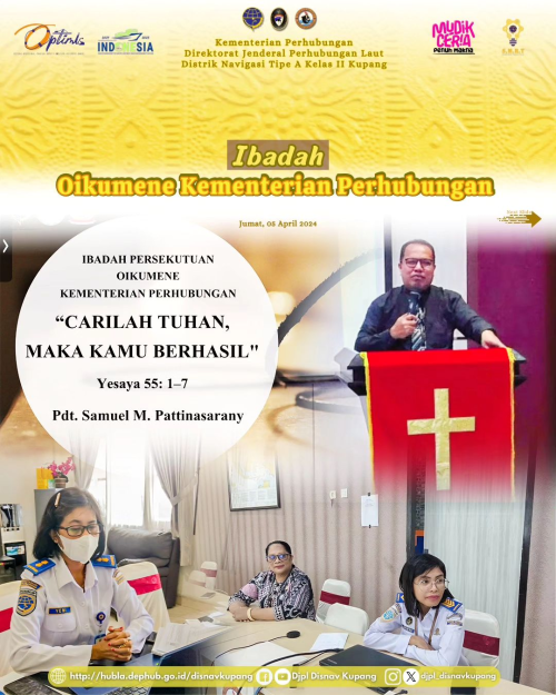 Ibadah Oikumene Kementerian Perhubungan yang di Pimpin oleh Bapak Pdt. Samuel M. Pattinasarany