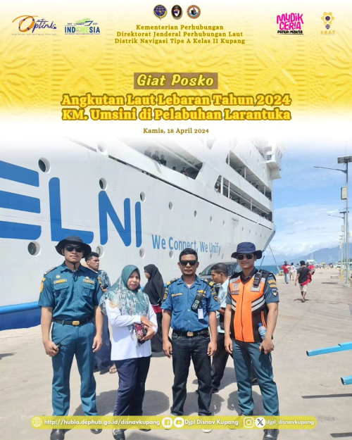 Giat Posko bersama stakeholder terkait pada pemantauan di KM. Umsini yang Berlabu di Pelabuhan Larantuka.
