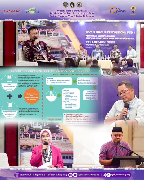 Kegiatan Focus Group Discussion (FGD) Rencana Penetapan Alur Pelayaran Masuk Pelabuhan Gebe Provinsi Maluku Utara.