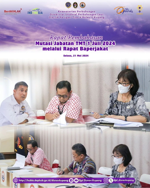 Rapat Pembahasan Mutasi Jabatan 1 Juli 2024 melalui Rapat Baperjakat.