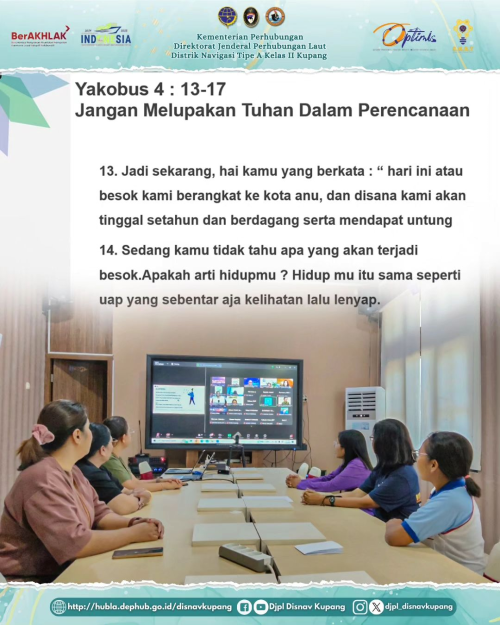 Ibadah Oikumene Kementerian Perhubungan yang di Pimpin oleh Bapak Pdt. Sains Pieter Surlia, S.Si., M.I.Kom.