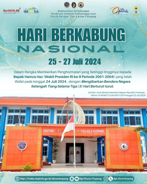 Pengibaran Bendera Negara Setengah Tiang ini dilakukan selama tiga (3) hari berturut-turut dari tanggal 25 Juli sampai 27 Juli sebagai Hari Berkabung Nasional.