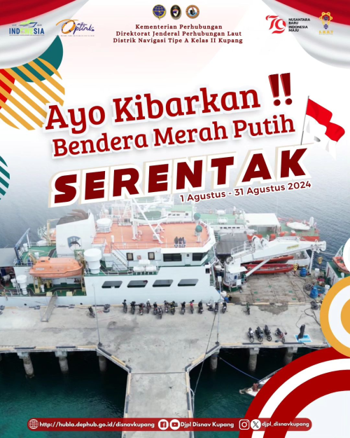 Pemasangan bendera merah putih secara serentak yang akan berlangsung sepanjang bulan Agustus yang dimulai dari tanggal 1 Agustus s.d. 31 Agustus 2024.