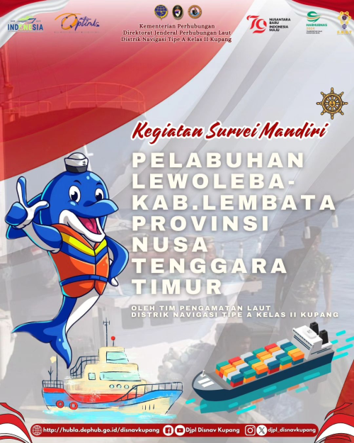 Kegiatan Survey Mandiri yang dilakukan oleh Tim Pengamatan Laut Distrik Navigasi Tipe A Kelas II Kupang di Pelabuhan Lewoleba Kabupaten Lembata Provinsi NTT