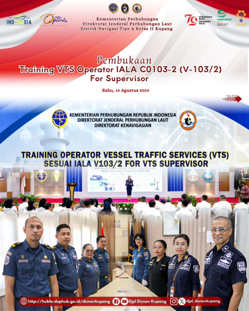 Pembukaan Training Vessel Traffic Services (VTS) Operator IALA C0103-2 (V-103/2)for Supervisor