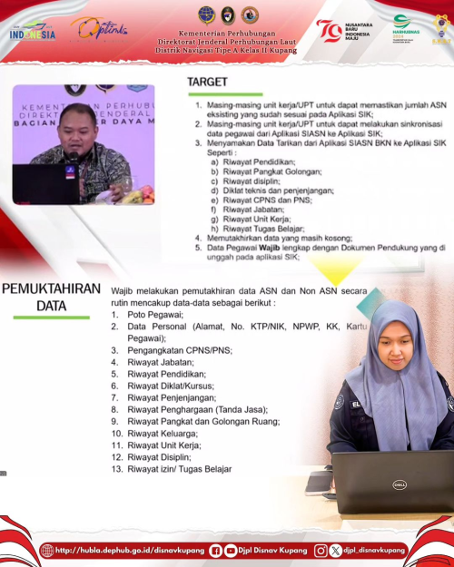 Pembinaan dan Pengelolaan Database Kepegawaian Berbasis Web Supervisi Database Kepegawaian serta Validasi Pengelolaan Kepegawaian Tahun 2024