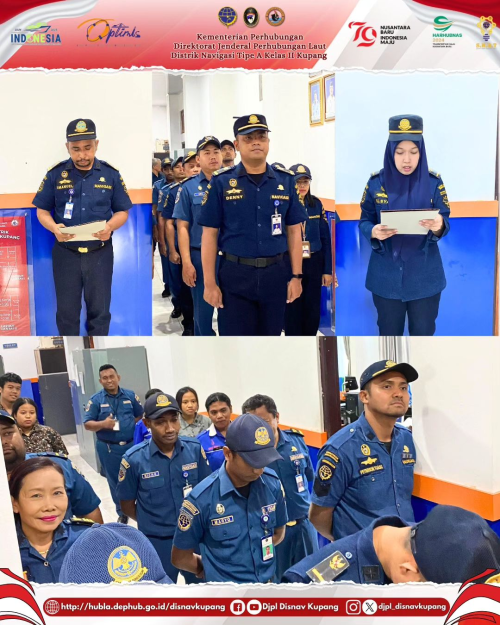 Giat Rutin Apel Pagi yang dilakukan pada masing-masing Seksi