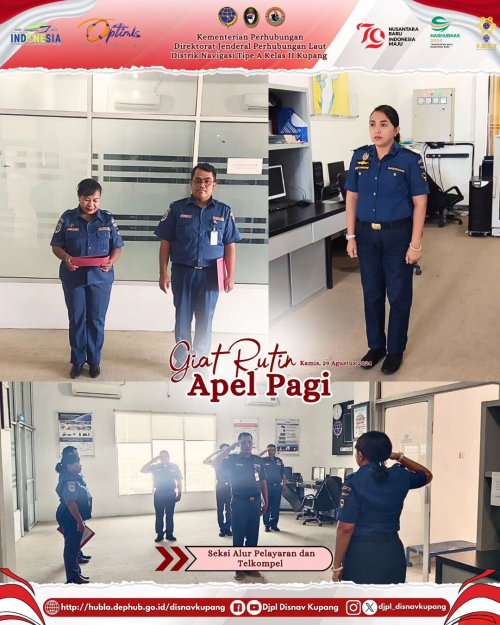 Giat Rutin Apel Pagi yang dilakukan pada masing-masing Seksi
