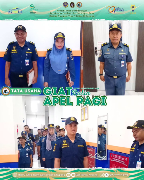Giat Rutin Apel Pagi yang dilakukan pada masing-masing Seksi
