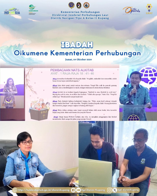 Ibadah Oikumene Kementerian Perhubungan yang di Pimpin oleh Bapak Pdt. Petrus Ariandi dengan mengangkat tema "Kuasa Tuhan Berlaku atas Kita Sekalian" (1 Raja-Raja 18:46)