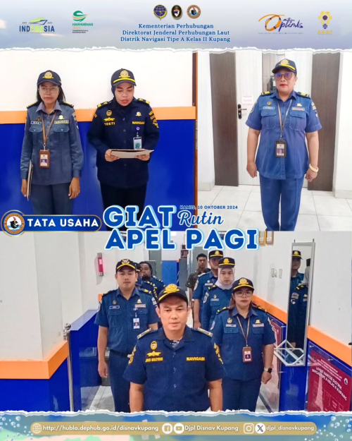 Giat Rutin Apel Pagi yang dilakukan pada masing-masing Seksi