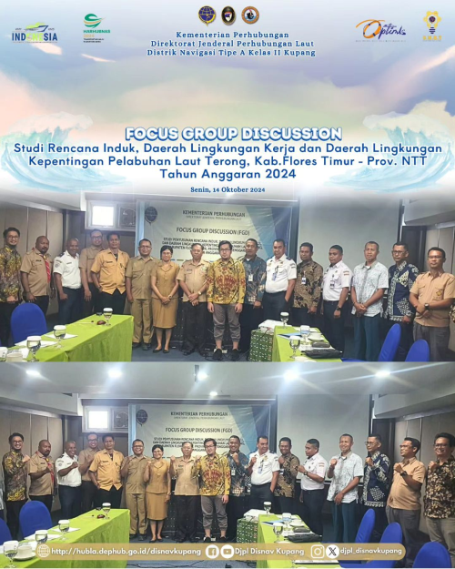 Focus Group Discussion (FGD) Studi Penyusunan Rencana Induk, Daerah Lingkungan Kerja, dan Daerah Lingkungan Kepentingan Pelabuhan Laut Terong, Kab.Flores Timur - Prov.NTT Tahun Anggaran 2024