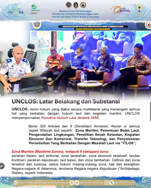 Sosialisasi Penerapan "United Nations Convention On The Law Of The Sea" (UNCLOS) 1982 di Perairan Indonesia.