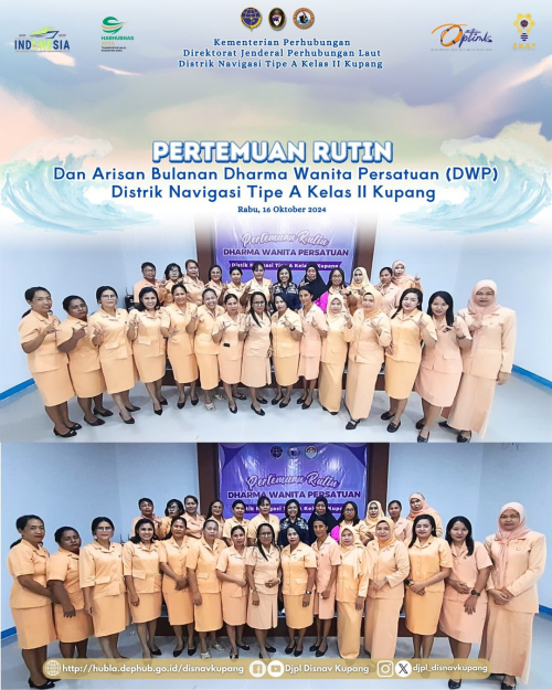 Pertemuan Rutin dan Arisan Bulanan yang bertempat di Aula Kantor Disnav Kupang