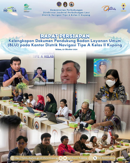Rapat Persiapan Kelengkapan Dokumen Pendukung Badan Layanan Umum (BLU) pada kantor Disnav Kupang