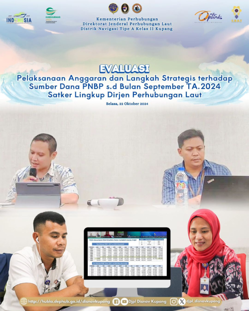 Evaluasi Pelaksanaan Anggaran dan Langkah Strategi Terhadap Sumber Dana PNBP s.d. Bulan September TA.2024 Satker Lingkup Ditjen Perhubungan Laut.