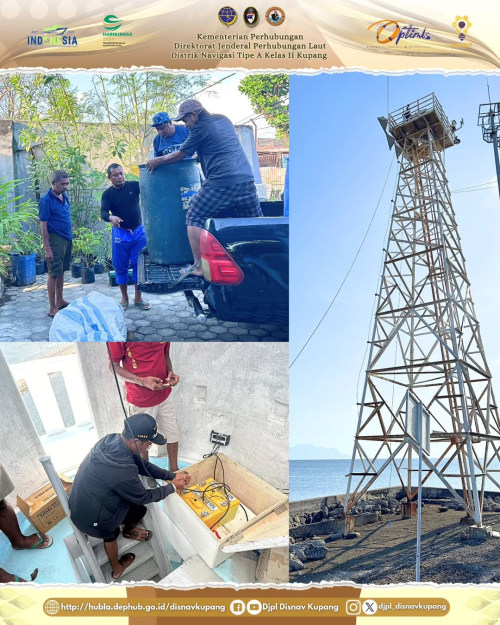 Dropping BBM di Menara Suar Maumere, SROP Maumere dan SROP Ende serta Perbaikan dan Perawatan SBNP yang Padam di Wilayah Flores bagian Utara dan Selatan