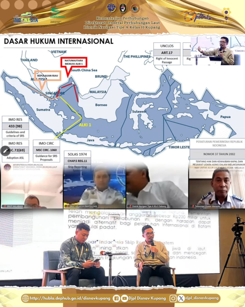 Sosialisasi Implementasi Pelaporan Kapal (Ship Reporting System/SRS) di Perairan Kepulauan Riau dan ALKI I.