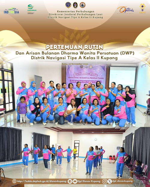 Pertemuan rutin dan Arisan Bulanan Dharma Wanita Persatuan Disnav Kupang