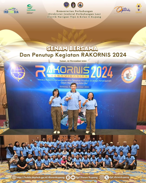 Senam Bersama sekaligus penutupan Kegiatan Rapat Koordinasi Teknis Kenavigasian (RAKORNIS) Tahun 2024