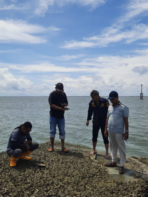 19 Februari 2023  Kepala Kantor bersama  Kepala Tata Usaha dan Kepala Seksi SBNP dan Armada yang didampingi Oleh Surveyor melaksanakan Survey ke Pondasi Rambu Suar  Muara Sungai Bian yang Roboh dan tidak terpakai sejak 12 Tahun yang lalu.