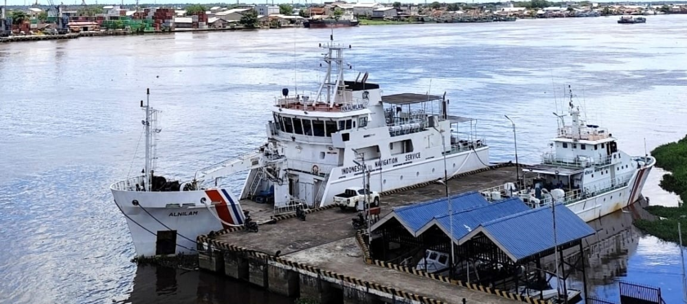 KN. AL Nilam Kembali Sandar Di Dermaga Disnav Pontianak Setelah Melaksanakan Tugas Aplousing Dan Perawatan SBNP