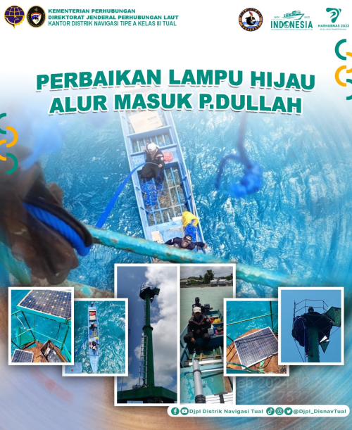 PERBAIKAN RAMBU SUAR LAMPU HIJAU