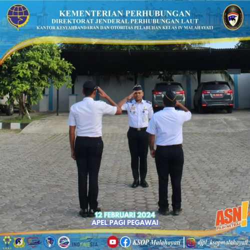 Apel Pagi Pegawai KSOP Kelas IV Malahayati