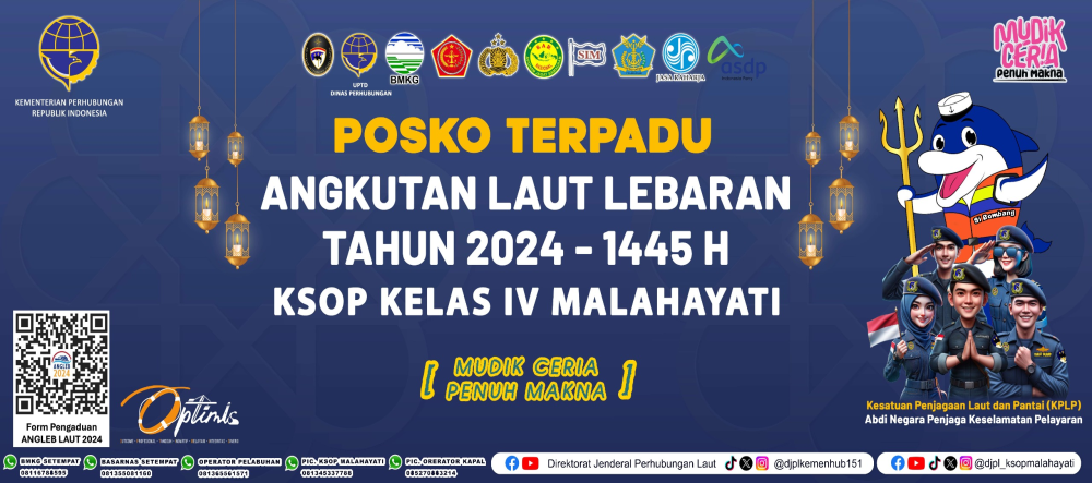 POSKO TERPADU ANGKUTAN LAUT LEBARAN TAHUN 2024 - 1445 H KSOP KELAS IV MALAHAYATI